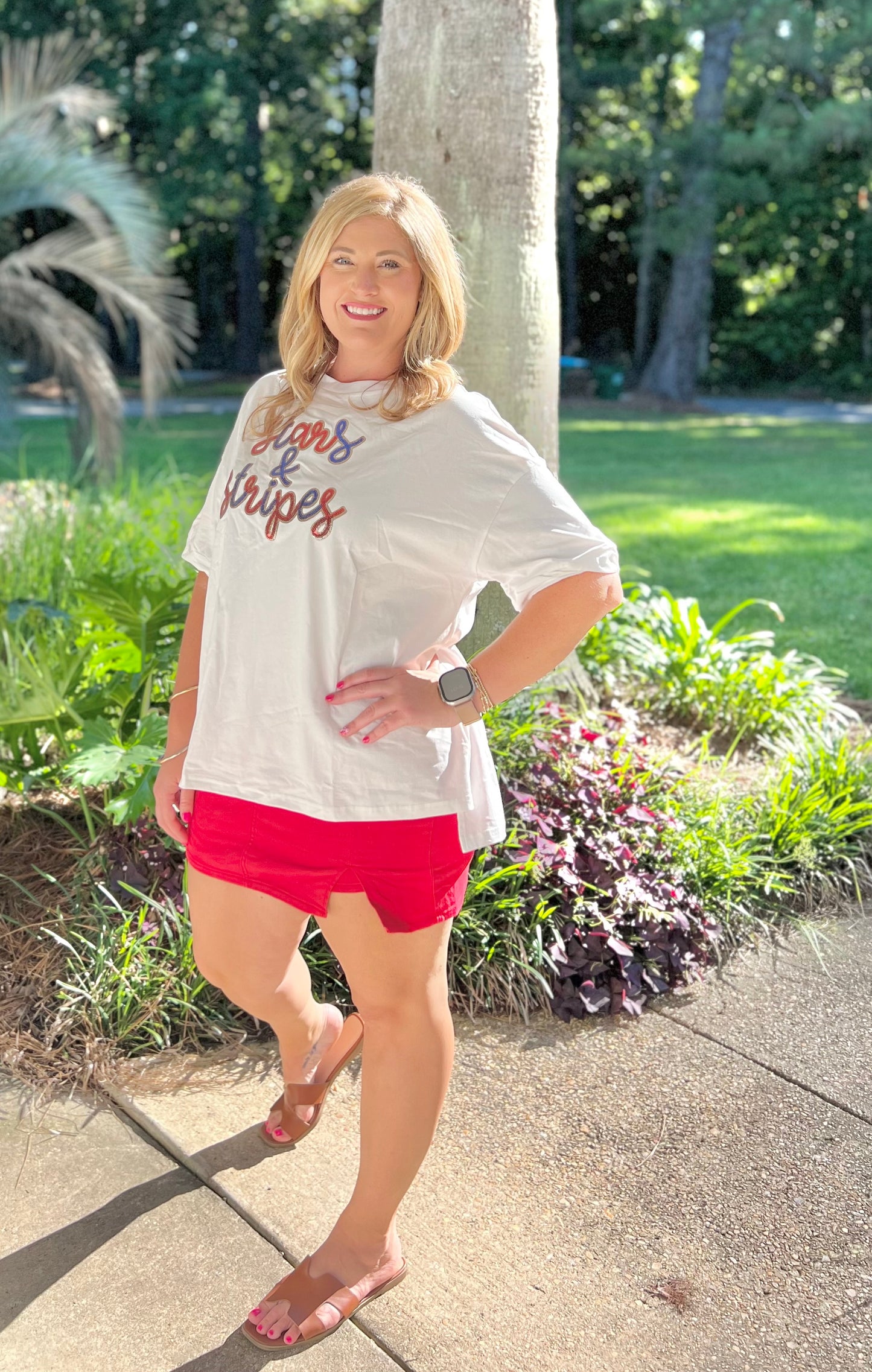 Oversized Star Spangled Tee