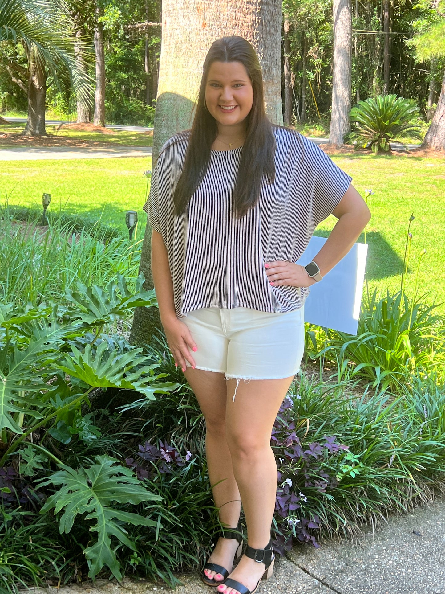 Zenana Curvy Ribbed Tee