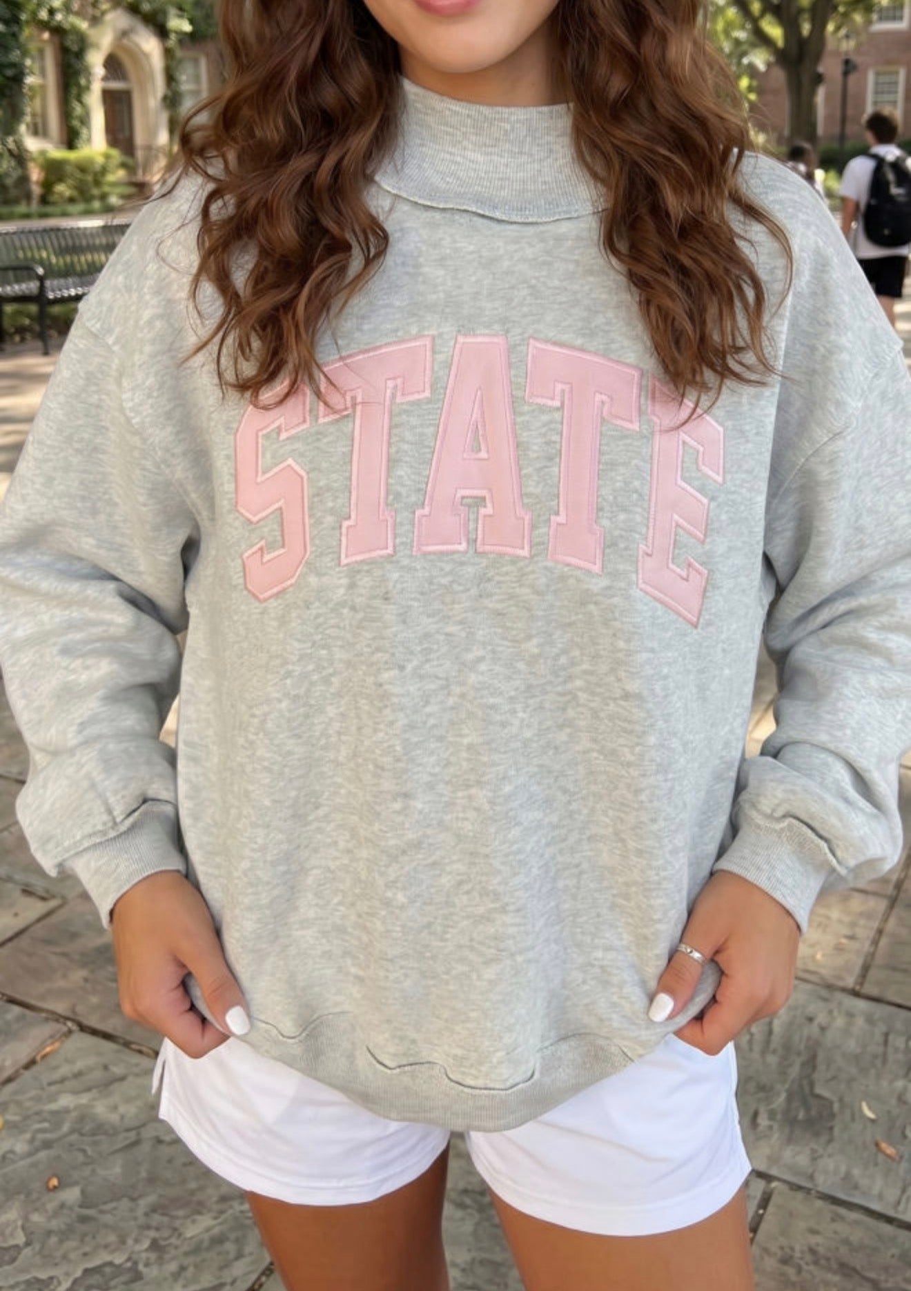 State Mock Neck