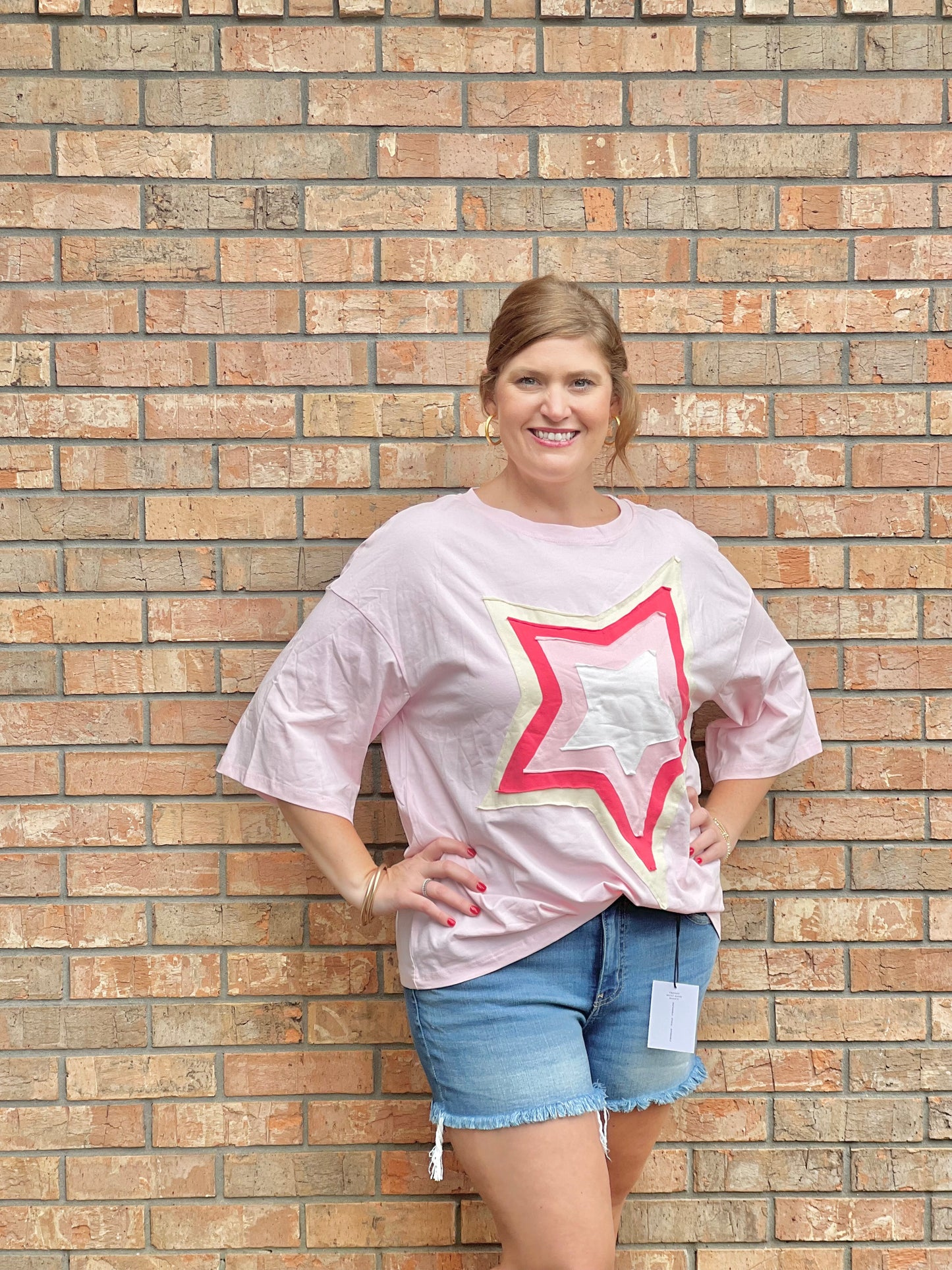 In the pink stars top