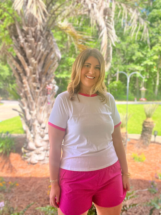 The Hot Pink Pop Top