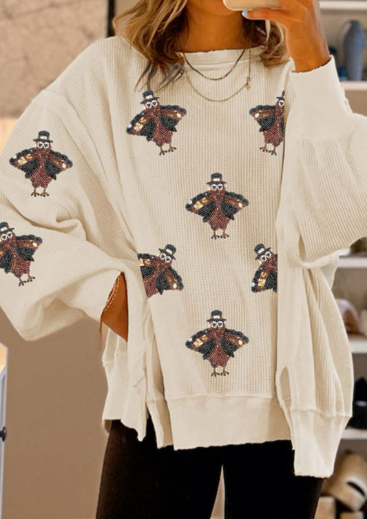 Sequin Turkey oversized sweatshirt