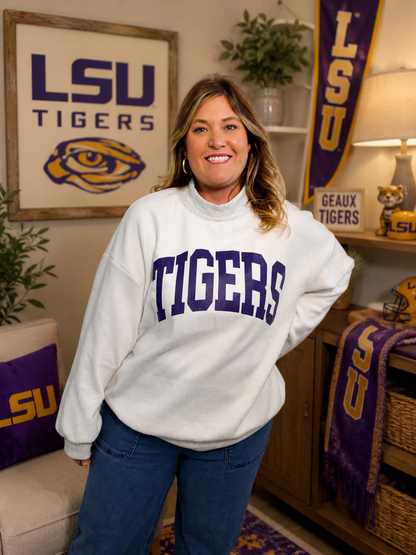 Geaux Tigers Double-Sided Pullover