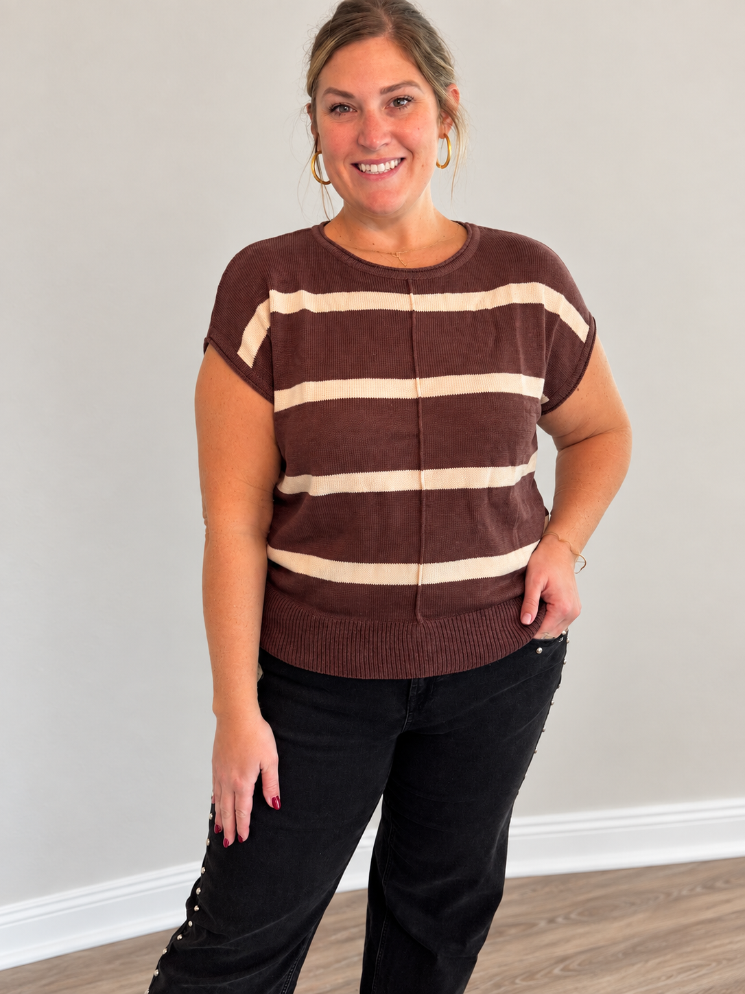 Saddle Up Striped Knit Top