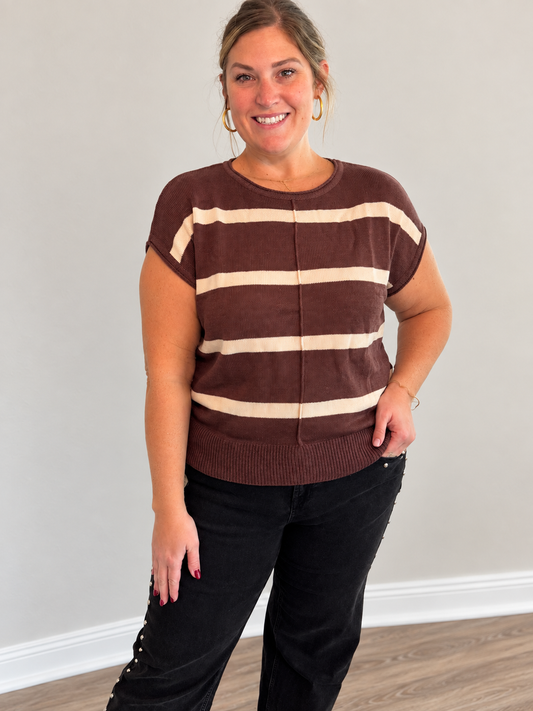 Saddle Up Striped Knit Top